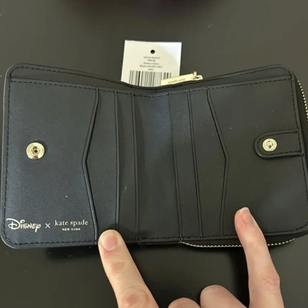 Disney X Kate Spade NWT Minnie Mouse Zip Around Wallet Bifold with dust … - Picture 9 of 12